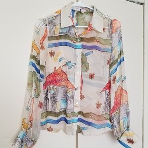 Forever 21 Sheer Button up shirt